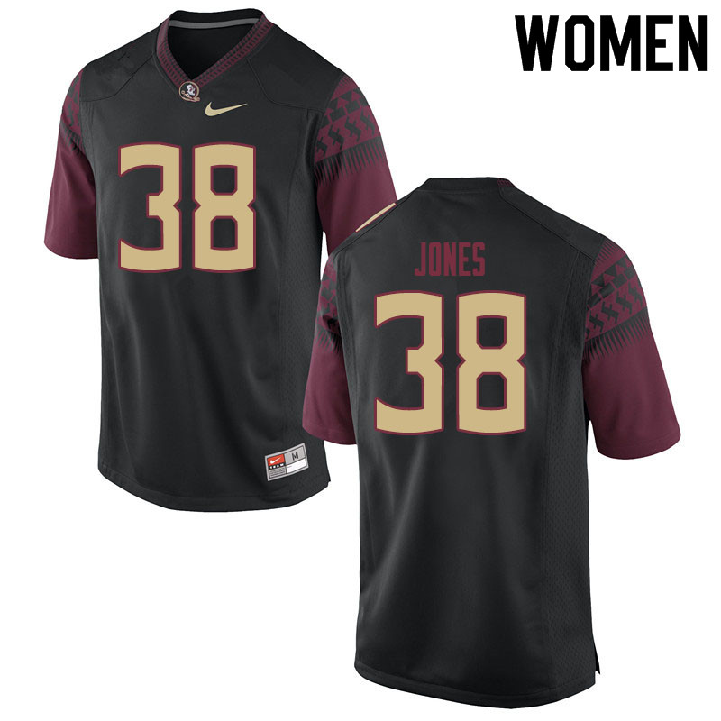Women #38 Cornel Jones Florida State Seminoles College Football Jerseys Sale-Black - Click Image to Close